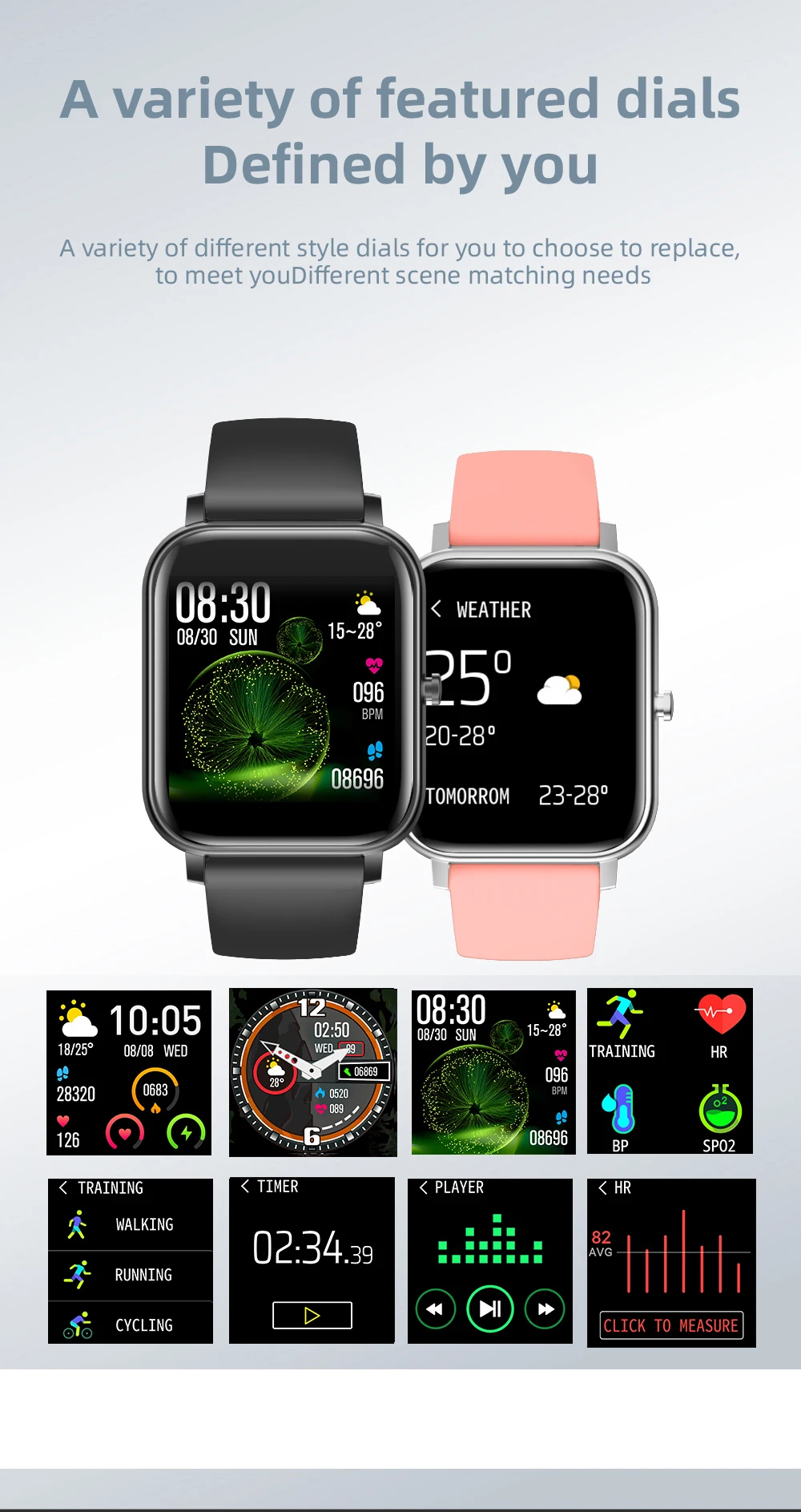 DIGOOR 1.4 Big screen Smart Watch men Heart Rate Blood Pressure measurement smartwatch Waterproof clock Fitness Tracker Ladies Watch (3)