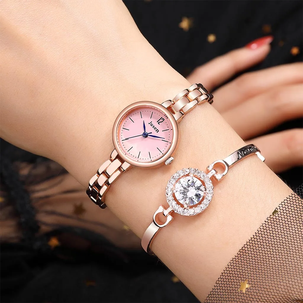 

Quartz Women Watch Crystal Design Bracelet Watch Ladies Clock Female Jewelry Fashion Stainless Steel Watch Relogio Feminino #W