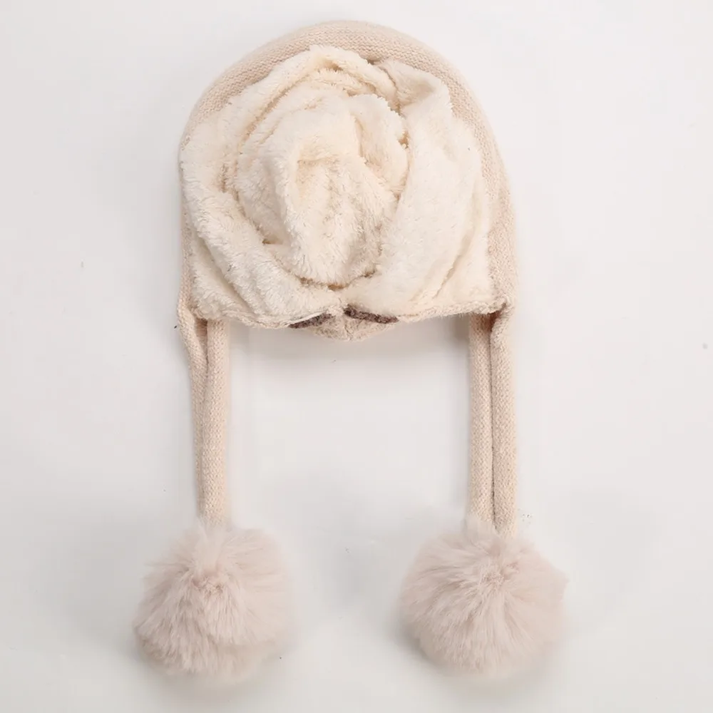 Зимние шапки для женщин, Шапка-бини Skullies Bonnets для девочек, зимняя однотонная Вязаная Шапка-бини с помпоном, теплая шапка invierno тюрбан