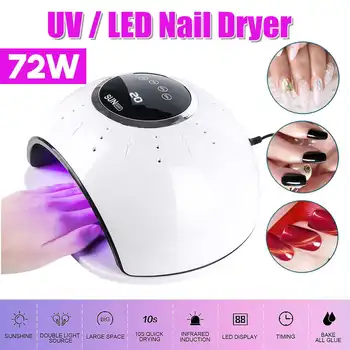 

72W LED Nail Lamp with 33 Pcs Leds UV Lamp For Manicure Gel Nail Dryer Drying Nail Polish Lamp Auto Sensor Manicure Tools