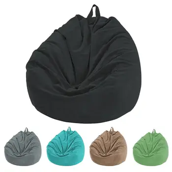 

Bean Bag Chair Cover Lazy Sofas Cover Chairs Without Filler Linen Cloth Lounger Seat Bean Bag Pouf Puff Couch Tatami Living Room