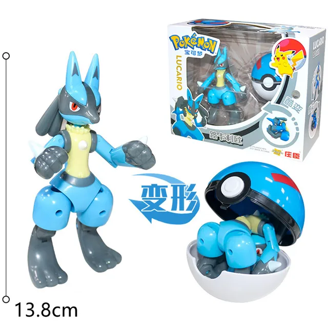 Genuine Pokemon Toy Set Toy Pocket Monster Pikachu Charmander  Mewtwo Lunala Scroll Action Figure Anime Model Children's Toys box
