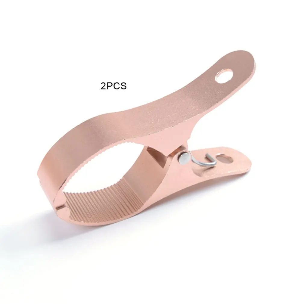 rose gold 2 шт. Для Хранения Одежды Колышки большие зажимы ветрозащитные носки стойки брюки зажимы для сушки одежды Зажимы для дома алюминиевый сплав солнцезащитный зажим - Цвет: rose gold