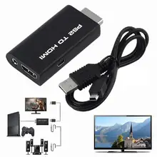 MeterMall черный цвет PS2 к HDMI аудио видео конвертер адаптер с 3,5 мм аудио выход для HDTV конвертер