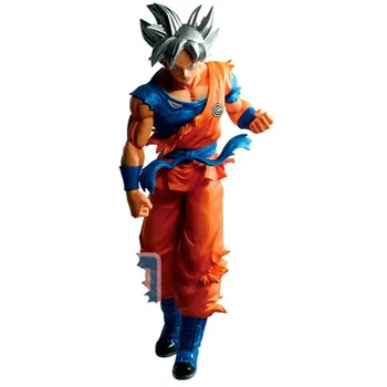 

10" Dragon Ball Son Goku Super Saiyan Ultra Instinct Silver Hair Kakarotto Original Version PVC Action Figure Toy BOX 25CM Q895