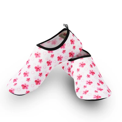 Pink floral BONJEAN/пляжные кроссовки; обувь унисекс; Латентная обувь для плавания, вождения, фитнеса, отдыха, босиком, морского спорта, дайвинга - Цвет: Pink floral