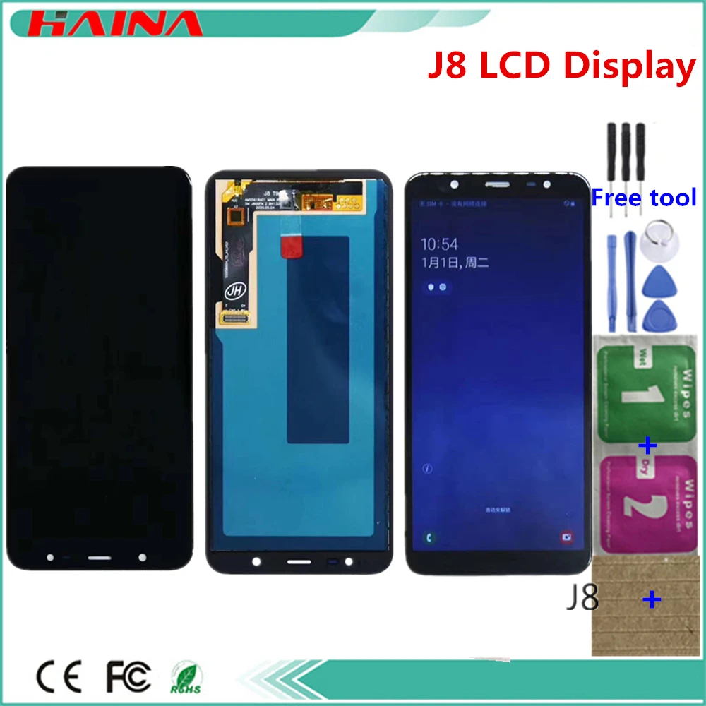 AMOLED TFT ЖК-дисплей для Samsung Galaxy J8 2018 J810 SM - J800M J810F J800Y сенсорный экран дигитайзер в