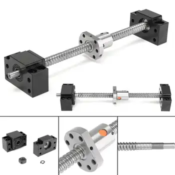 

1pcs SFU1204 250mm Ball Screw with SFU1204 Ball Nut Support Kits For BK10 BF10 End Machining CNC Parts