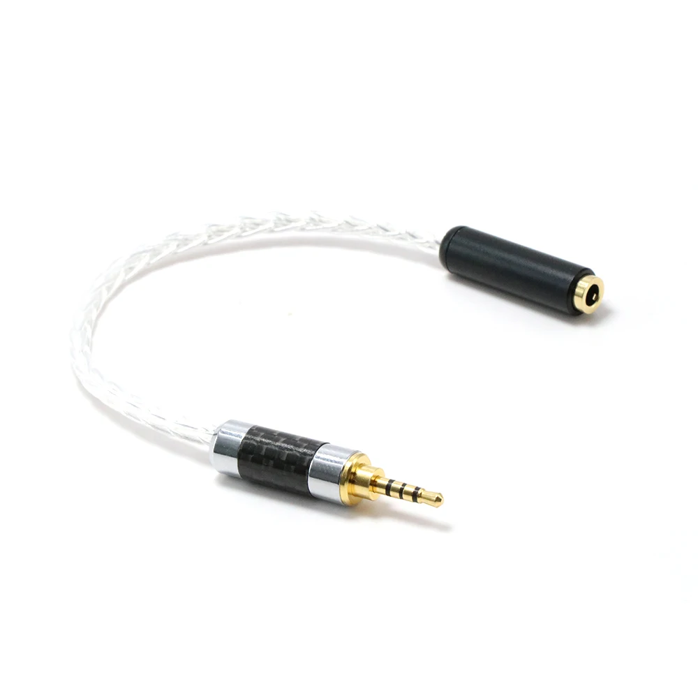 Hi end 3 5mm TRRS Balanced Male to 3 5mm Stereo Female Earphone Cable headphone upgrade cable OCC copper silver plated wire