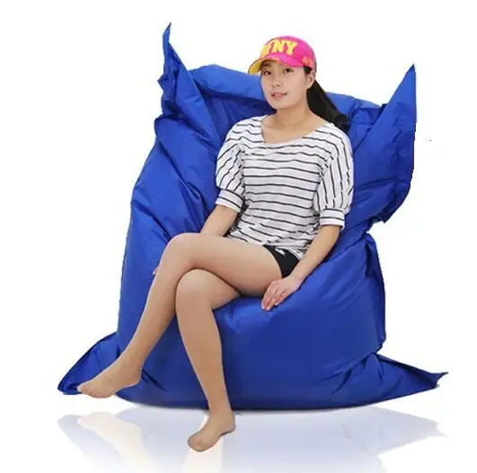 Кобальт синий пол бобы мешок стул, без ног водонепроницаемый beanbag диван мест