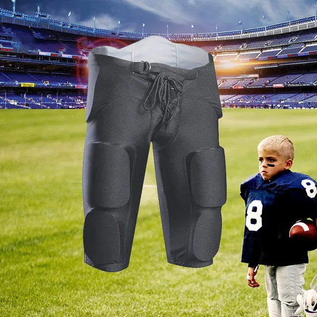 US $23.63 Kids Football Sport Pants With Knee Hip Pads Basketball Protective Gear Knee Sleeve Volleyball Skat