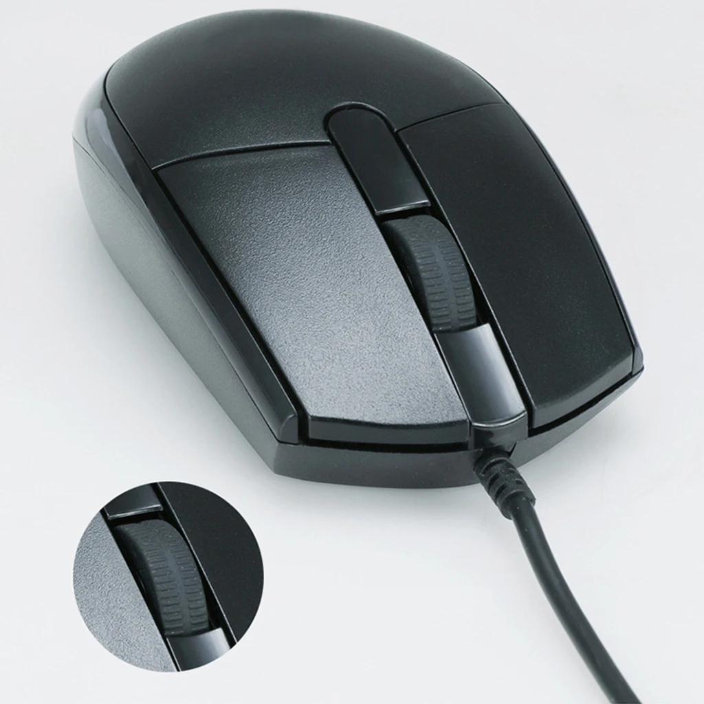 Домашний офис USB мышь Проводная игровая 1200 dpi оптическая игровая мышь для ПК ноутбука компьютера E-sports 1 м кабель USB игровая проводная мышь - Цвет: Black