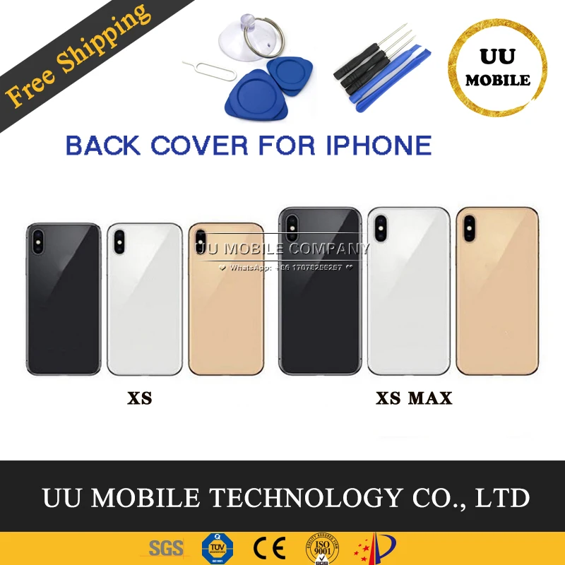Хорошее качество гарантия батарея Дверь Корпус Шасси для iphone XS MAX средняя рамка задняя крышка задняя дверь с лотком для карт+ кнопка