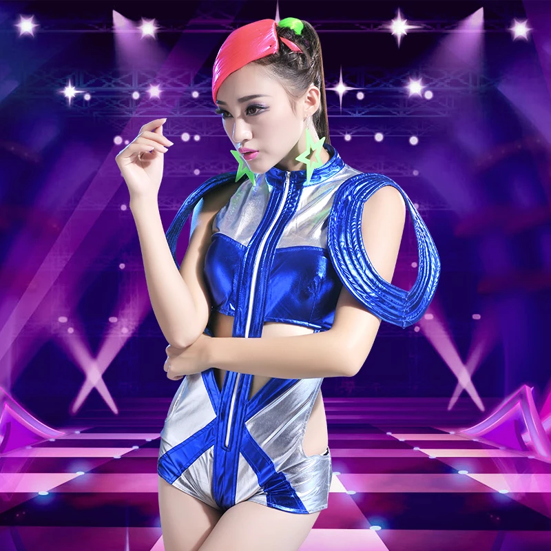  2020 women printing sexy nightclub party bodysuit stage wear dancer singer performance clothing