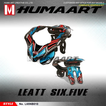 

HUMAART MX Racing Graphics Waterproof Sticker Decal Kit for Leatt GPX 6.5 Neck Brace GPX6.5 Six Five (Style no.L65NB010)