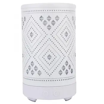 

Desktop Hollow Iron Humidifier Aroma Diffuser with Colorful Night Light White 100-240V Tool