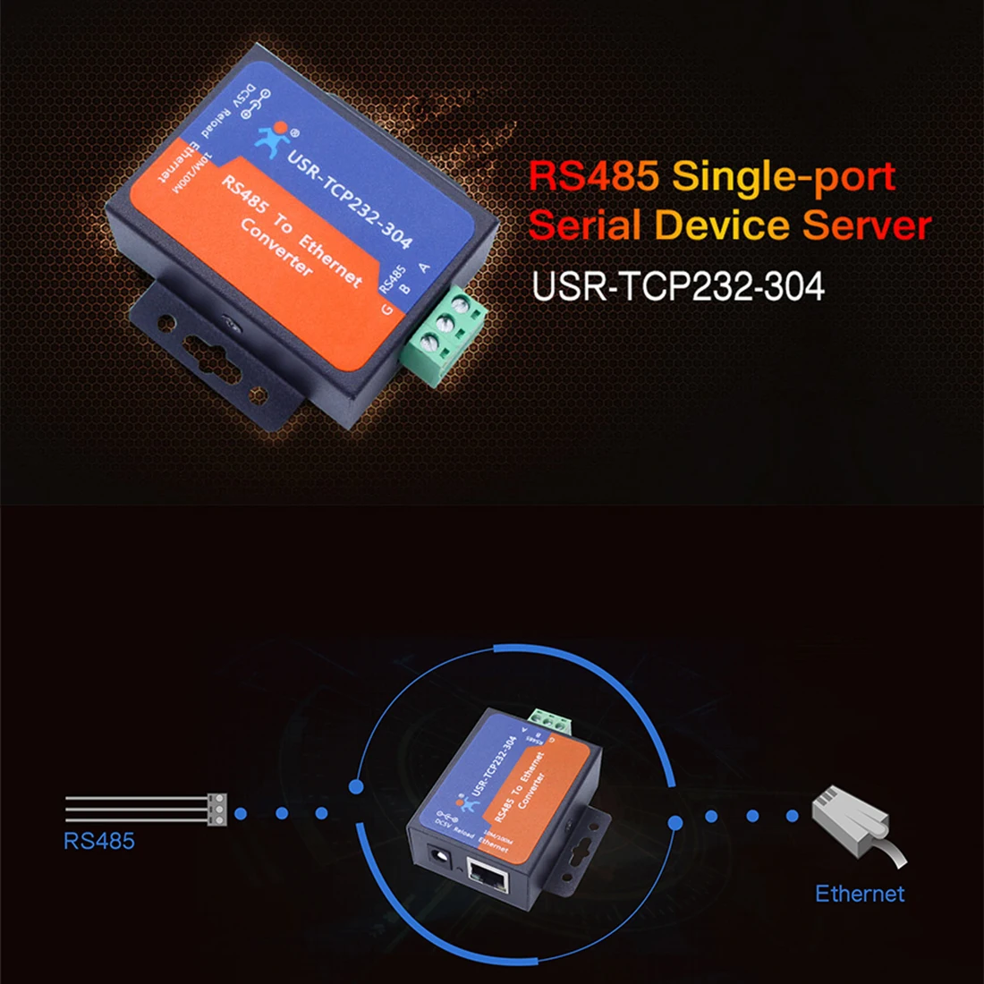 Последовательный порт конвертер RS485 в Ethernet RS 485 TCP/IP модуль преобразователя