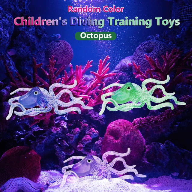 3/12pcs Children Summer Diving Toy Swimming Pool Underwater Octopus Shape Kids Training Water Games Gifts Random Color 3
