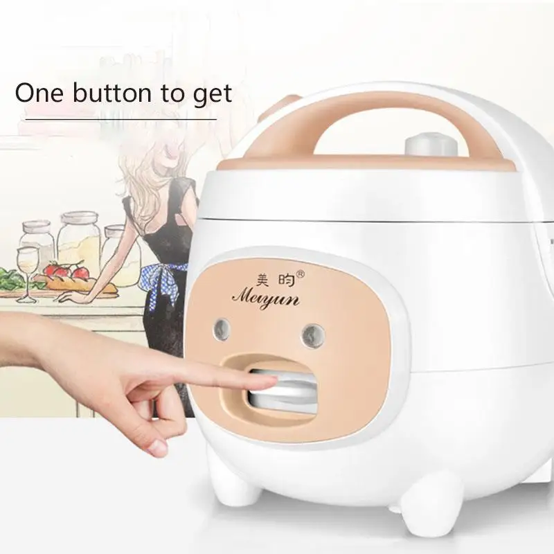 

Household Rice Cooker Multifunctional Electric Skillet 2L Small Rice Cooker Beautiful Colors Lovely Design Delicate and Compact