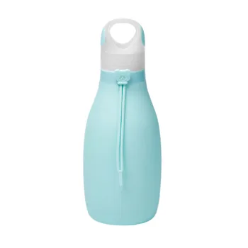 

Collapsible Silicone Water Bottle, 500 ML Portable Leak Proof Foldable Kettle for Outdoor Camping Hiking Cycling Drinkware