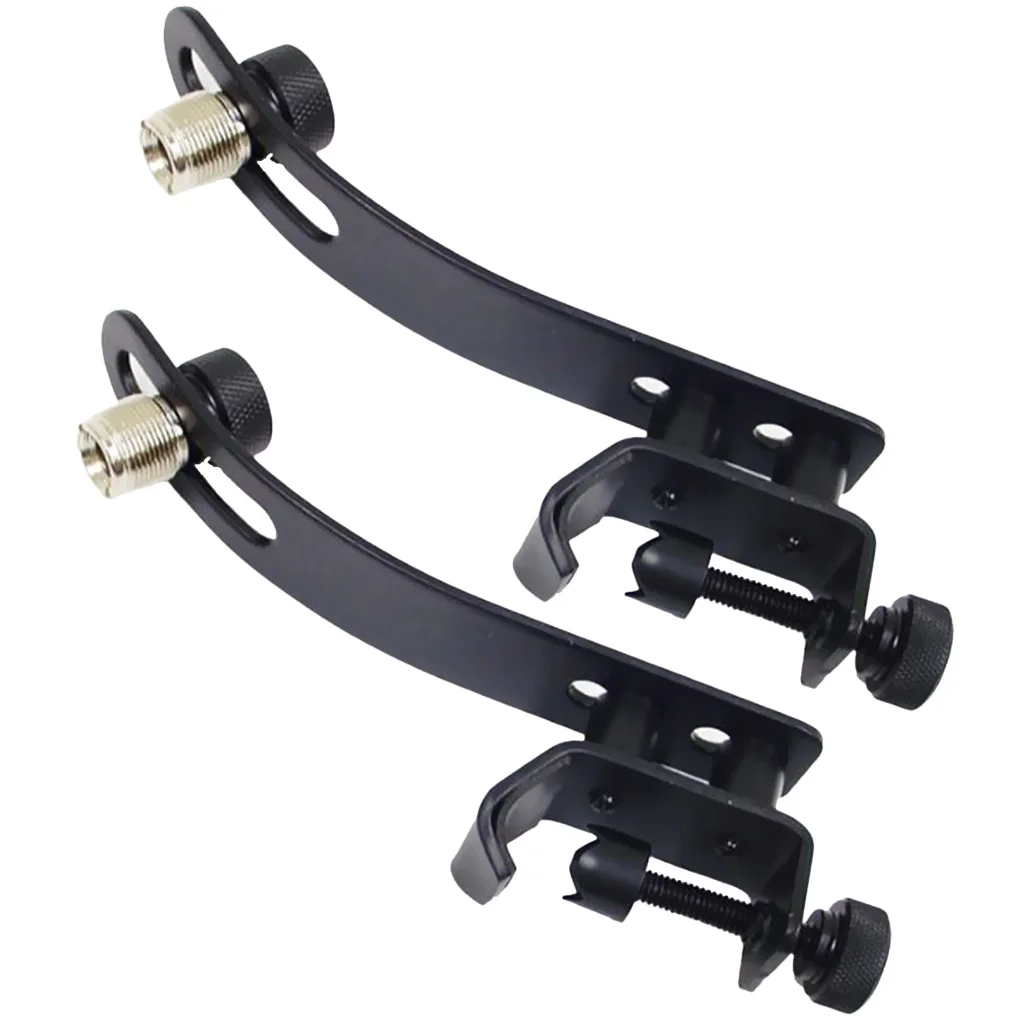 2x Drum Mic Clamp Shockproof Clip Holder Rim Mount Kit Great Parts Accessory