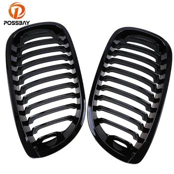 

POSSBAY for BMW 3-Series E46 Cabrio/Coupe 2003-2006 Facelift 2D Gloss Black Front Kidney Grilles Grill Auto Accessories Cover