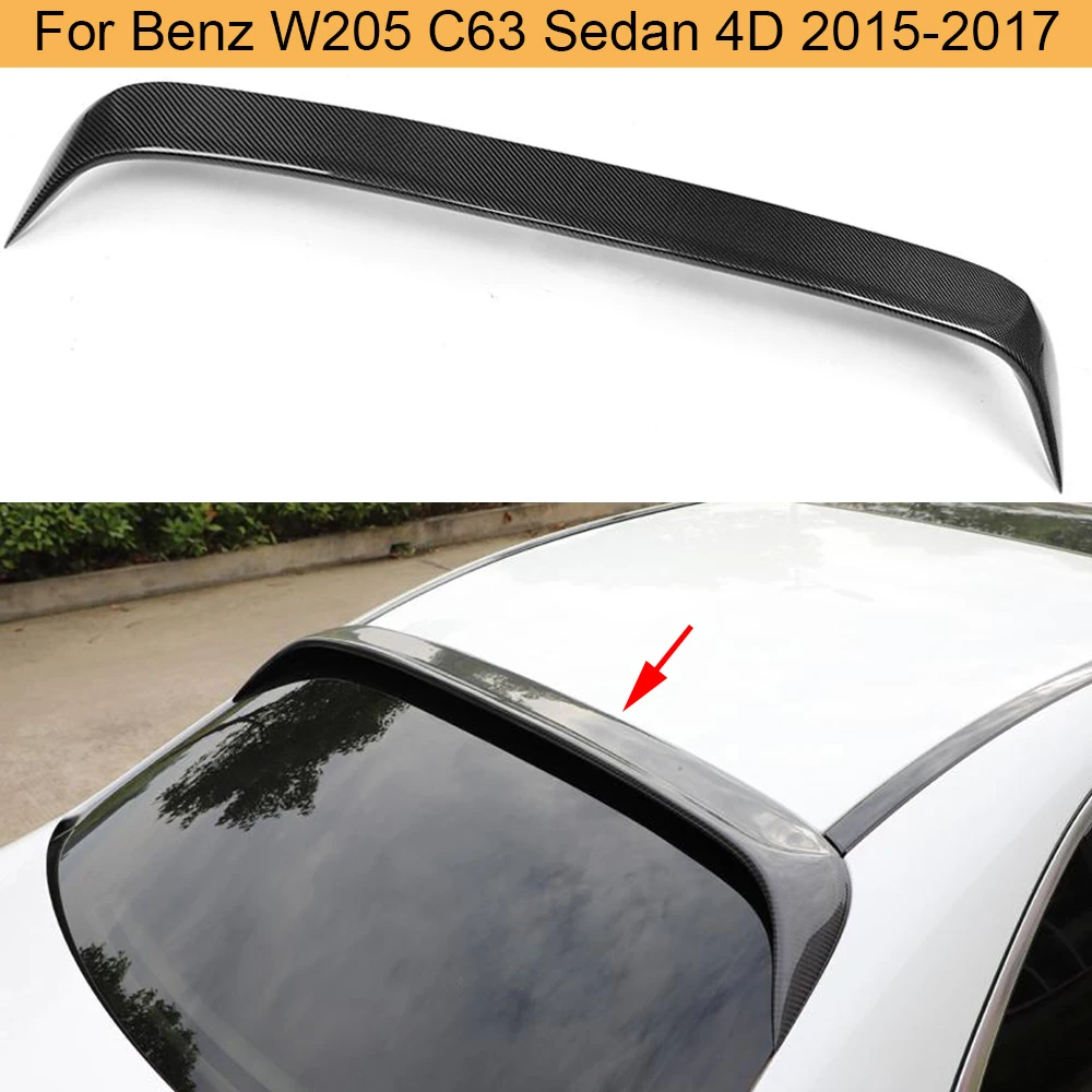 C Класс углеродного волокна задний спойлер на крыло крышу для Mercedes Benz W205 C63 AMG C200 C250