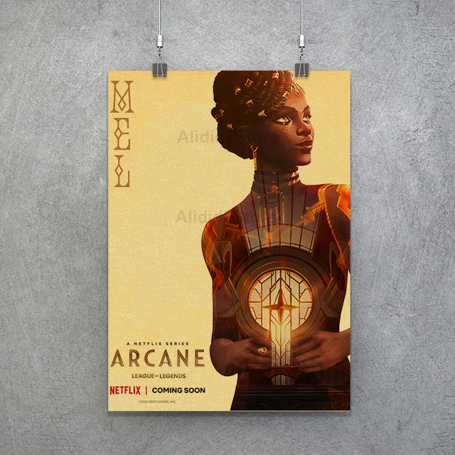Popular TV Show Arcane Kraft Paper Poster Vi Viktor Jayce Jinx Home Decor Study Bedroom Bar Cafe Wall Paintings Stickers Posters Poster