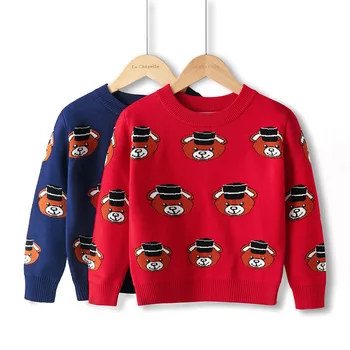 

cute cartoon pattern boys girls sweaters cotton kids pullover Christmas ugly sweater children's clothes