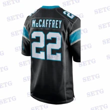 American Carolina Custom Stitch Mens Women Game Football Player McCaffrey 22 Newton Bridgewater Darnold Jerseys Fans T-shirt