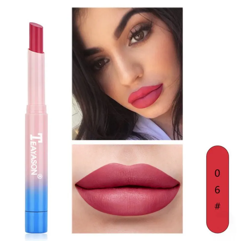 Matte Lipstick Waterproof Non-stick Cup Long Lasting Colorfast Silky Velvet Lipstick Maquiagem Lips Makeup Maquillaje - Цвет: 6