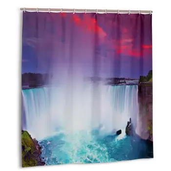 

Niagara Falls Shower Curtain with Hooks bathroom Waterproof Polyester Fabric