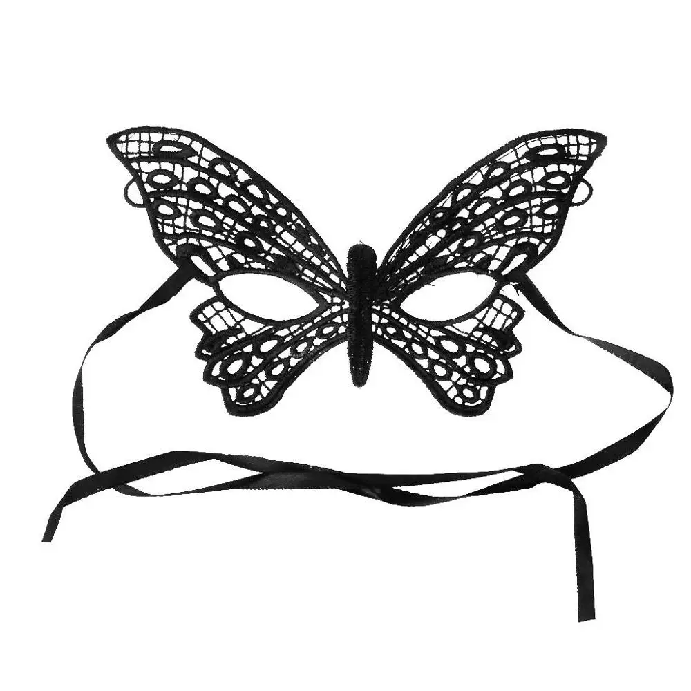 

Black mask prom decoration costume halloween lace eye masquerade lolita style butterfly party fancy eye Black lace mask