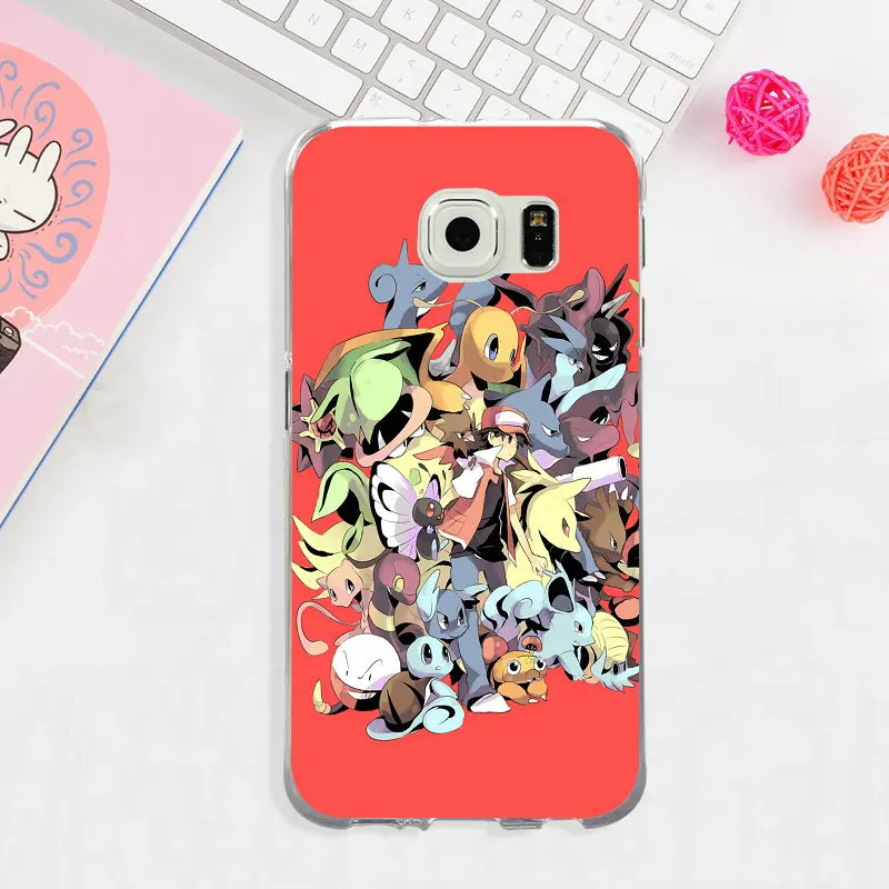 image 11 Для samsung Galaxy Note 3 4 5 8 S3 S4 S5 мини S6 S7 S8 S9 Edge Plus On5 On7 Мягкий ТПУ чехол для телефона милый прекрасный Покемон Пикачу - Цвет: image 11