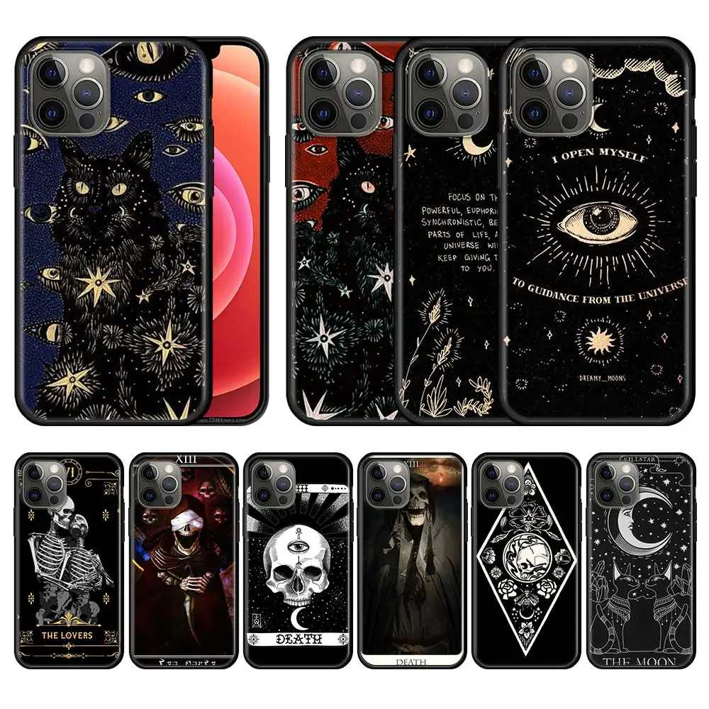 Черный чехол для Apple iPhone 11 13 Pro Max 12Pro 8 7 Plus XR X 6S XS гибкий мягкий телефона флип-чехол с