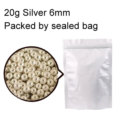 20g Silver 6mm 20 г золотые серебряные сахарные бусины съедобные жемчужные милые комочки помадка «сделай сам» Торт Шоколад Cookit украшение десерт, выпечка аксессуары GYH - Color: 20g Silver 6mm