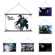 

Black Butler Michaelis Sebastian Ciel Phantomhive Alloy Fabric Wall Poster Scroll