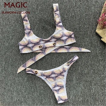 

Swimwear Women Swimg Padded Push-up Bra Ladies Bikini Set Snake Print Swimsuit Sexy Low Waist Bathing Suit Swimwear Beachwear