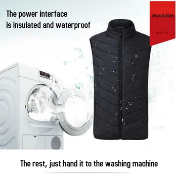 

2018 Upgrade Men Outdoor USB Infrared Heating Vest Jacket Winter Carbon Fiber Electric Thermal Clothing Waistcoat Motorbike Part