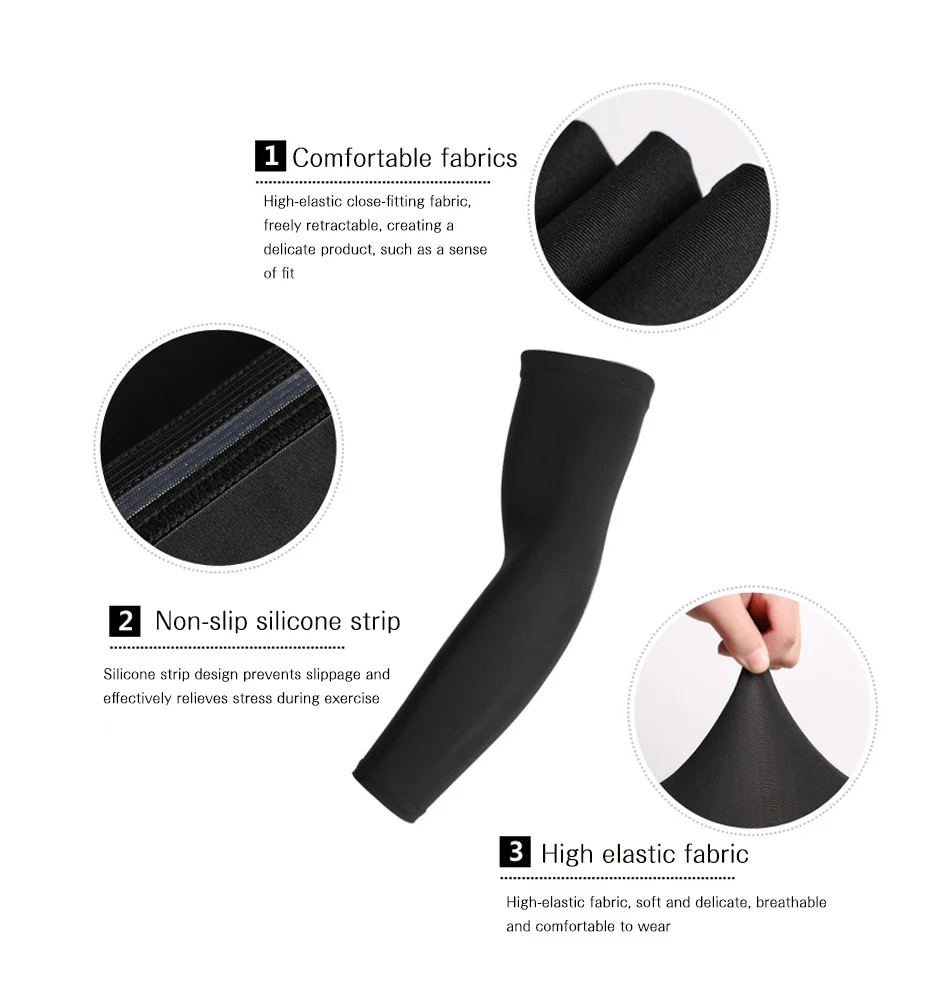 Breathable Sports Arm Sleeve Sun Protection basketball Sleeve Running Compression Sleeve Quick Dry Cycling Sleeves Arm Warmers Breathable Sports Arm Sleeve Sun Protection basketball Sleeve Running Compression Sleeve Quick Dry Cycling Sleeves Arm Warmers