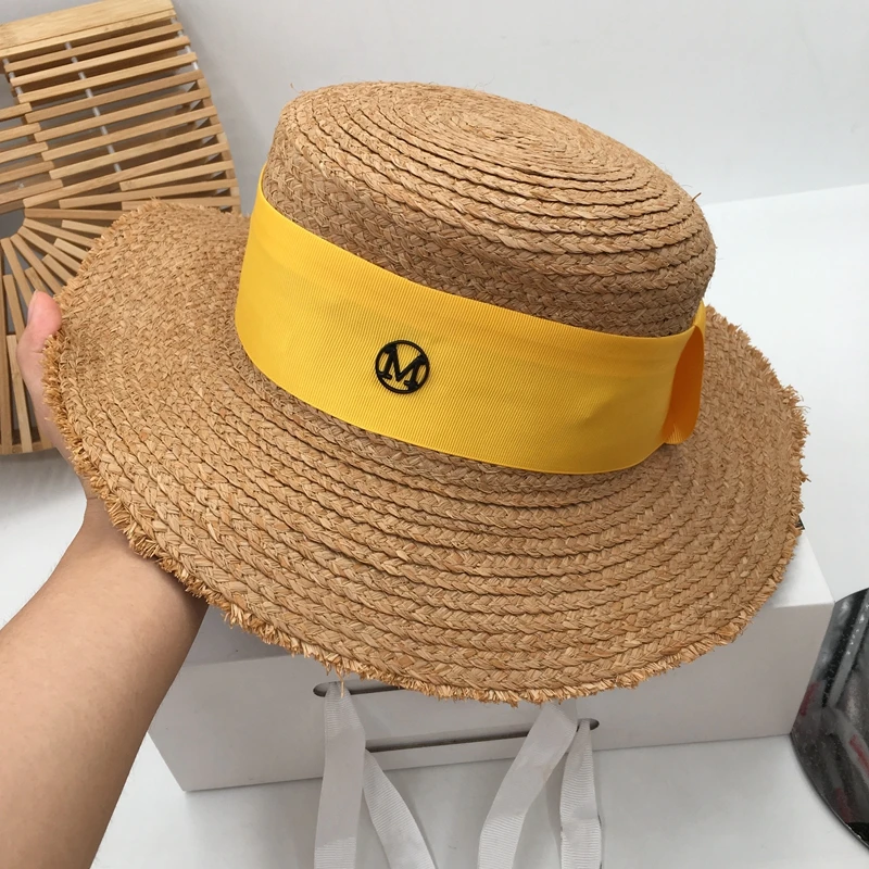

Europe and the United States the new flat shading lafite han edition joker sunbonnet hat children fashion M letters fashionable