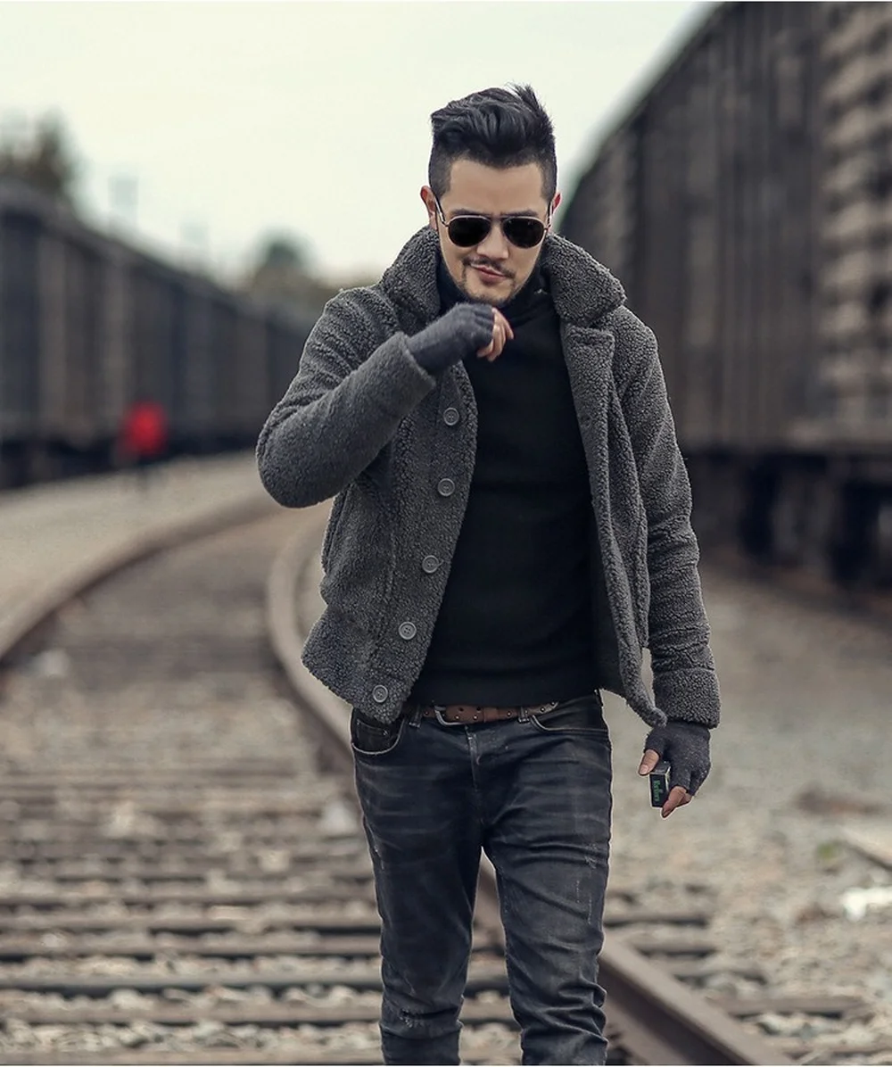 

ZOGAA Top winter jacket warm fur coat men's coat