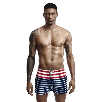 

Striped Men's Swimming Board Shorts Fashion New Bathing Suits for Men Swim Sport Trunks Quick Dry Swimwear Hybird Shorts