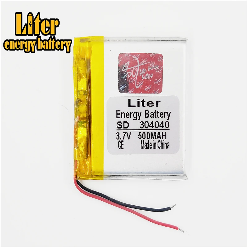 3 7 V полимерный литиевый аккумулятор 304040 500mAh M6 Аккумулятор MP4 MP3 маленький динамик