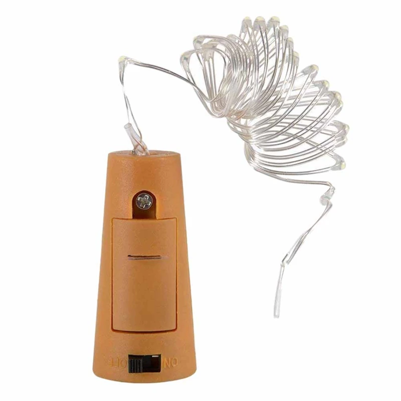

15 LED Bottle Cork String Lights Wine Bottle Fairy Mini String Lights Copper Wire, Battery Operated Starry lights for DIY Christ