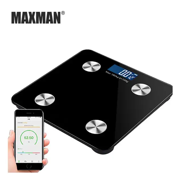 $US $64.00  MAXMAN Smart Weight scale Precision Bluetooth High intensity Glass Body Electronic Scale