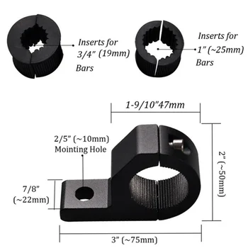 

Mounting Bracket Fog Light Driving Light Universal Spotlight 25-32mm Clamp Holder For Car Motorcycle