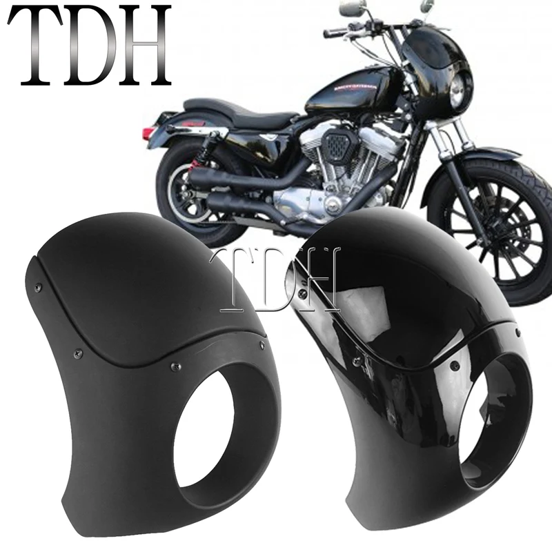 Тинт черный Outlaw обтекатель 5 75 &quotViper Передняя капота маска лобовое стекло для Harley