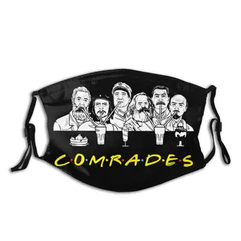 

Communist Friends Comrades Marx Engels Lenin Stalin Mouth Mask With Replaceable Filters Windproof Dustproof Design