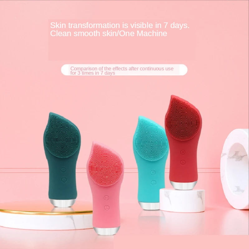 

Electric Silicone Facial Cleanser Pore Deep Cleaner Ultrasonic Rechargeable Waterproof Household Portable Beauty Care Tool